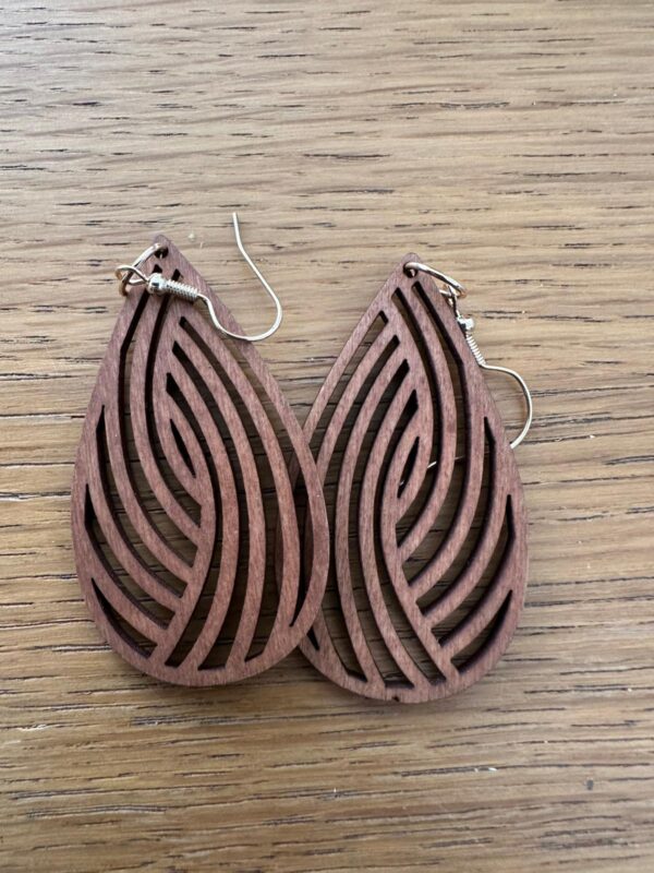 Light Weight Wooden Earrings