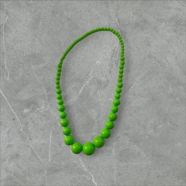 Simple plastic, hookless beaded necklace