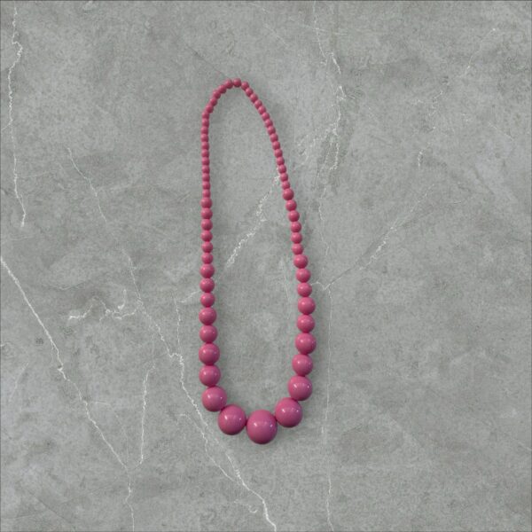 Simple plastic, hookless beaded necklace
