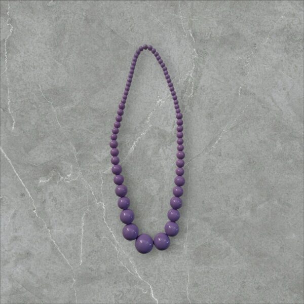 Simple plastic, hookless beaded necklace