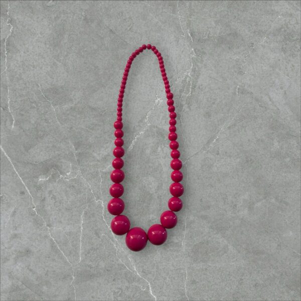 Simple plastic, hookless beaded necklace